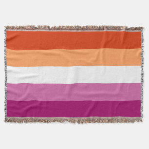 Lesbian Pride Flag LGBTQ Throw Blanket