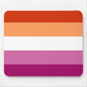 Lesbian Pride Flag Mouse Mat