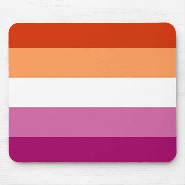 Lesbian Pride Flag Mouse Mat (Front)