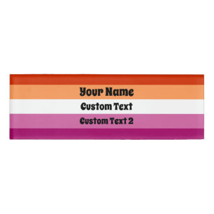 Lesbian  pride flag name tag