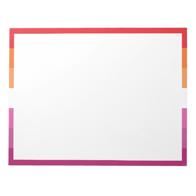 Lesbian Pride Flag Notepad (Front)