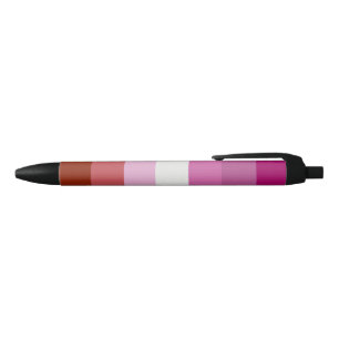 Lesbian Pride Flag (Origin) Black Ink Pen