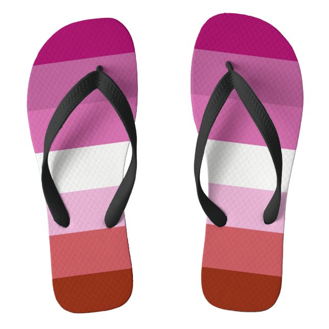 Lesbian Pride Flag (Origin) Flip Flops (Footbed)