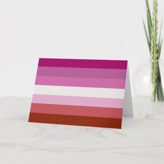 Lesbian Pride Flag (Origin) Holiday Card (Front)