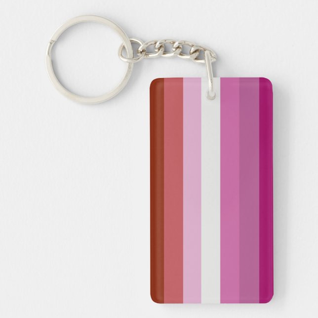 Lesbian Pride Flag (Origin) Key Ring (Front)