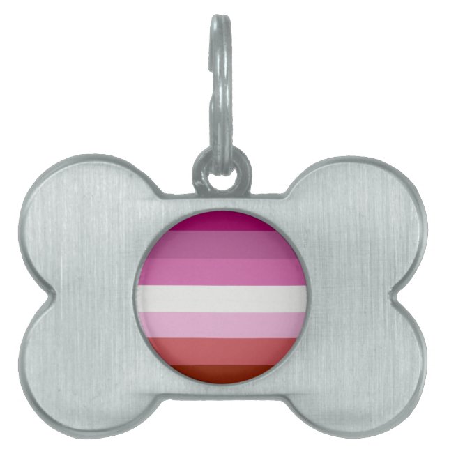 Lesbian Pride Flag (Origin) Pet ID Tag (Front)