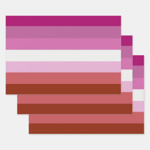 Lesbian Pride Flag (Origin) Wrapping Paper Sheet