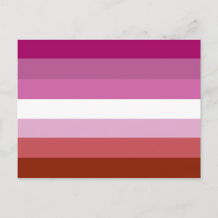 Lesbian pride flag postcard