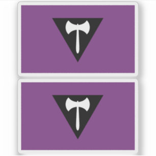 Lesbian Pride Flag Purple Axe