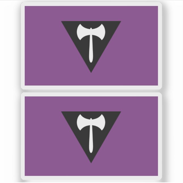 Lesbian Pride Flag  Purple Axe (Front)