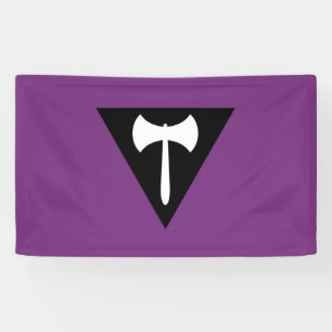 Lesbian Pride Flag  Purple Axe Banner