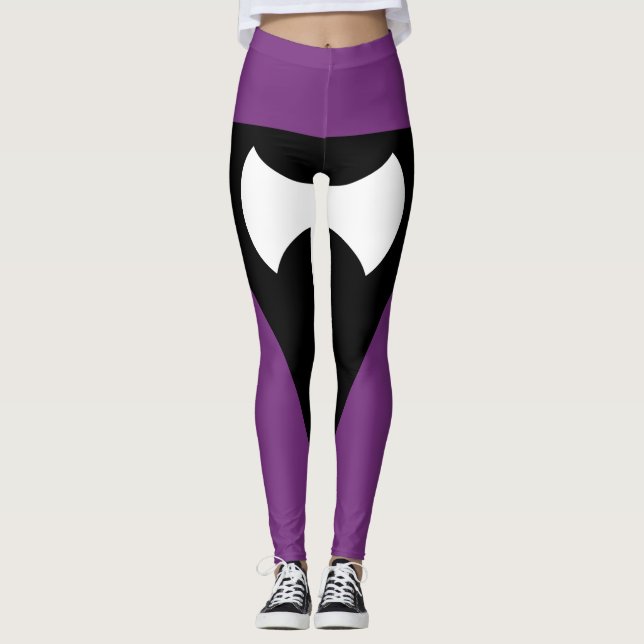 Lesbian Pride Flag  Purple Axe Leggings (Front)