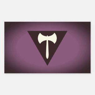 Lesbian Pride Flag  Purple Axe Rectangular Sticker