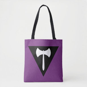 Lesbian Pride Flag Purple Axe Tote Bag