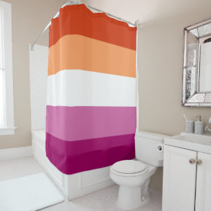 Lesbian Pride Flag Shower Curtain