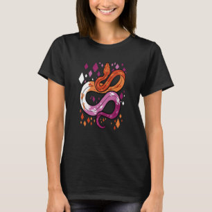 Lesbian Pride Flag Snake T-Shirt