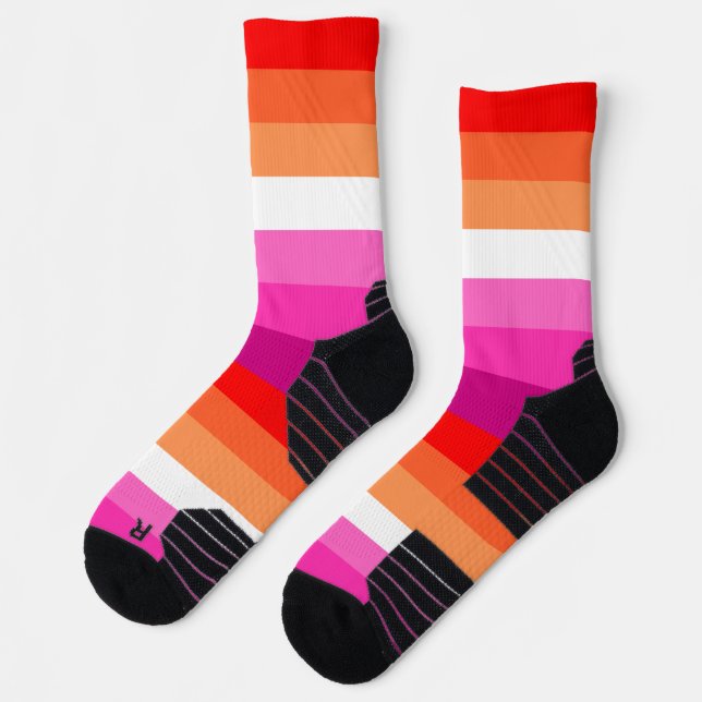 Lesbian PRIDE Flag Socks (Left)