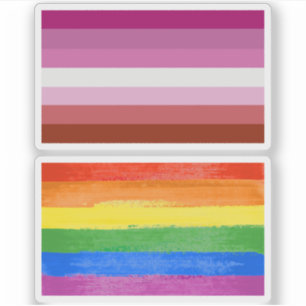Lesbian Pride Flag Stripes
