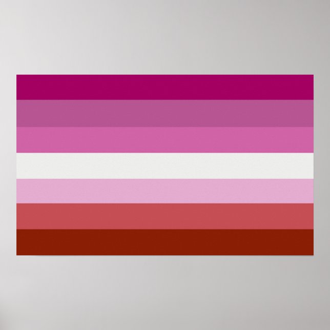 Lesbian Pride Flag Stripes Poster (Front)