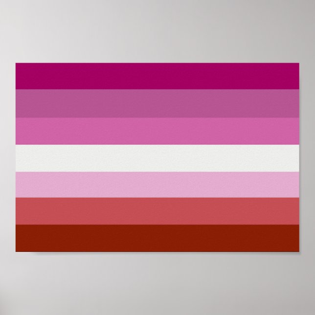 Lesbian Pride Flag Stripes Poster (Front)