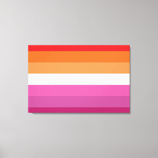 Lesbian Pride Flag (Sunset) Canvas Print