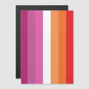 Lesbian Pride Flag (Sunset) Magnetic Invitation