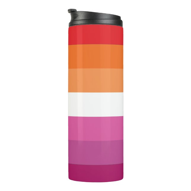 Lesbian Pride Flag Thermal Tumbler (Rotated Right)