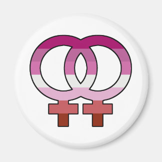Lesbian Pride Flag Venus Symbol Magnet