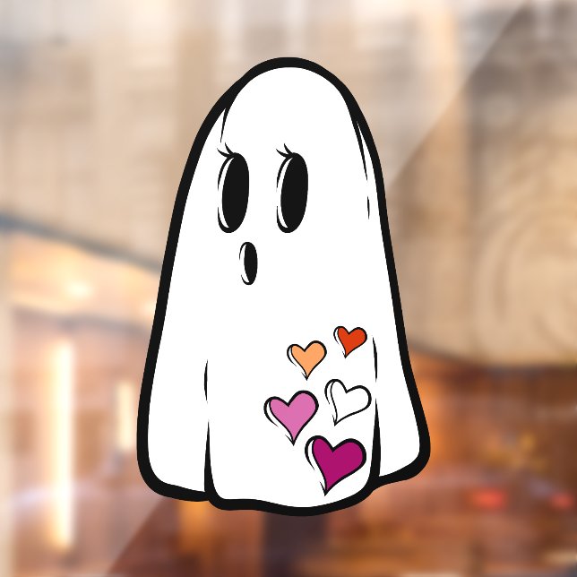 Lesbian Pride Ghost Window Cling (Sheet 2)