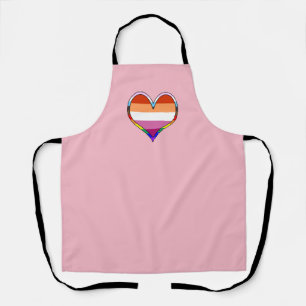 Lesbian Pride Heart Apron
