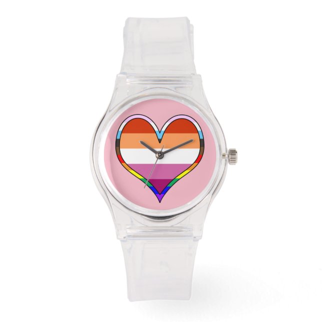 Lesbian Pride Heart Watch (Front)