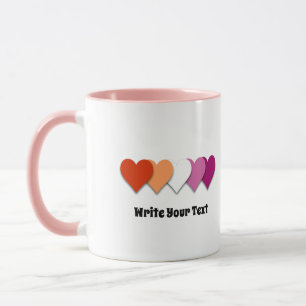 Lesbian pride hearts Mug