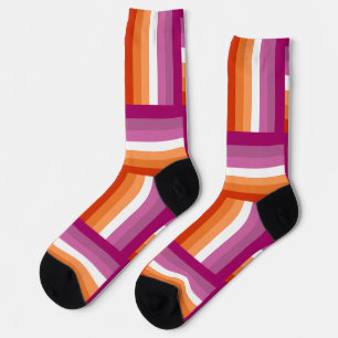 Lesbian Pride Inspired Crew Socks