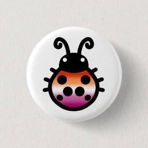 Lesbian Pride Ladybug Pin Badge