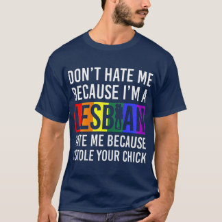 Lesbian Pride Merch Lesbow Love LGB CSD Rainbow T-Shirt