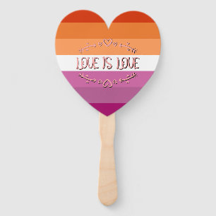 Lesbian Pride Month Love is Love Hand Fan