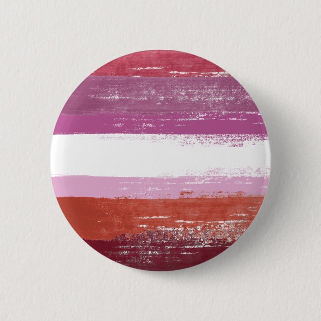 Lesbian Pride Paint 6 Cm Round Badge (Front)