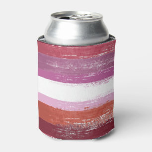 Lesbian Pride Paint Can Cooler