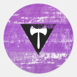 Lesbian Pride Paint (Labrys) Classic Round Sticker