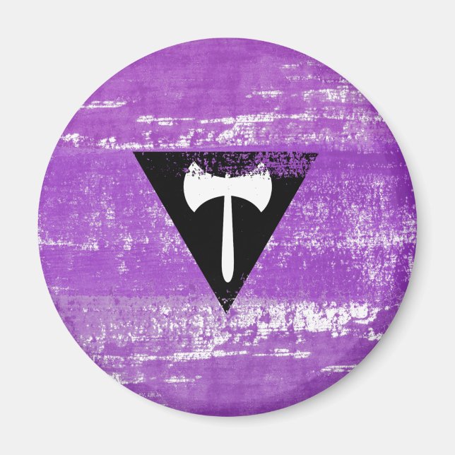 Lesbian Pride Paint (Labrys) Magnet (Front)