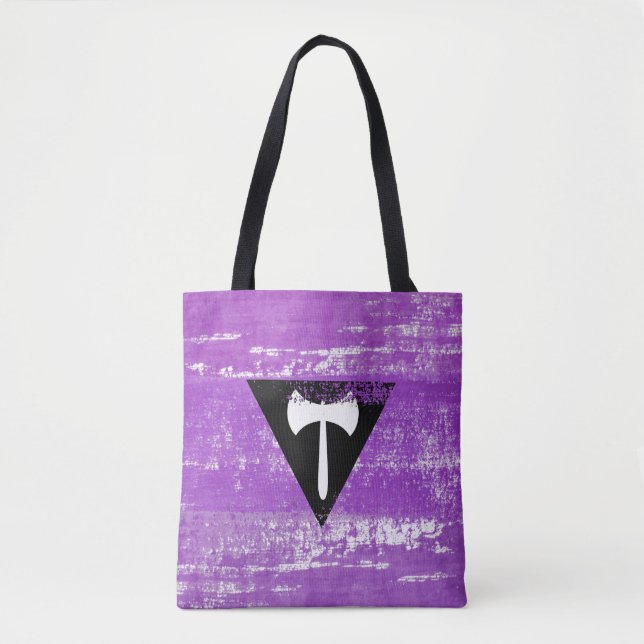 Lesbian Pride Paint (Labrys) Tote Bag (Front)