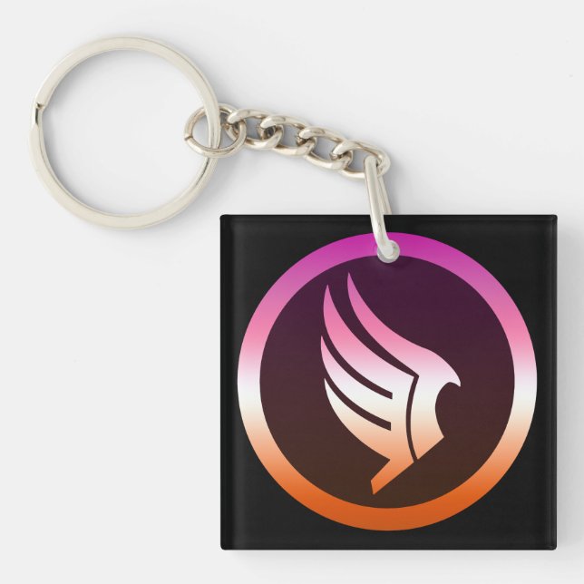 Lesbian Pride Paragon Mass Effect Icon Key Ring (Front)