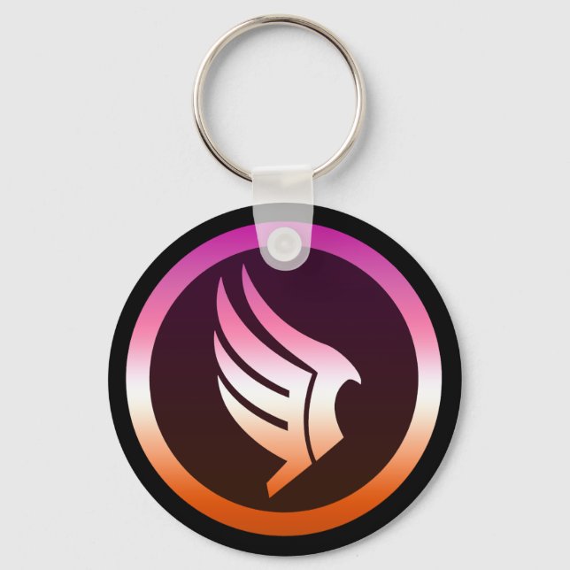 Lesbian Pride Paragon Mass Effect Icon Key Ring (Front)