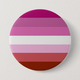 LESBIAN PRIDE STRIPES 7.5 CM ROUND BADGE