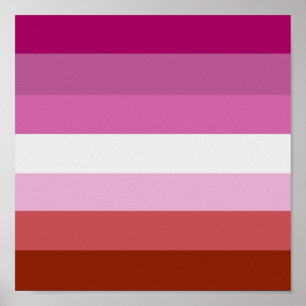 LESBIAN PRIDE STRIPES POSTER