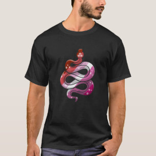 Lesbian Pride Stuff Snake Flag Colours LGBT Reptil T-Shirt