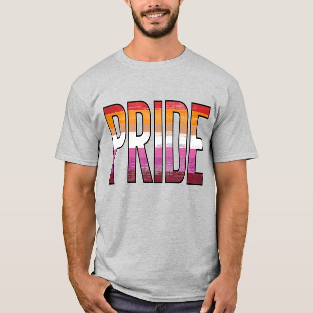 Lesbian Pride Word T-Shirt (Front)