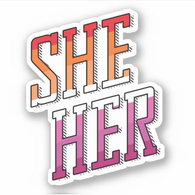 Lesbian Pronouns She Her (Front)