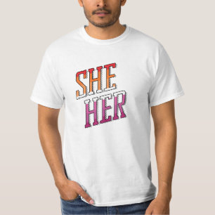 Lesbian Pronouns She Her T-Shirt
