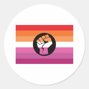 Lesbian Protest Flag Classic Round Sticker